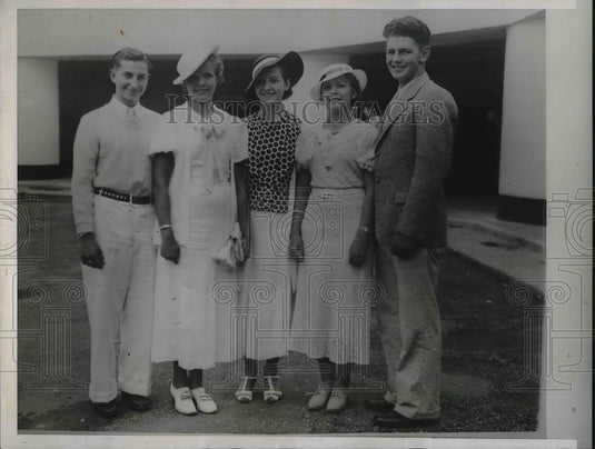 1934 Press Photo World's Fair, M. Foxman, K. Dwyer, Drew, Millapaugh, Sherwood - Historic Images