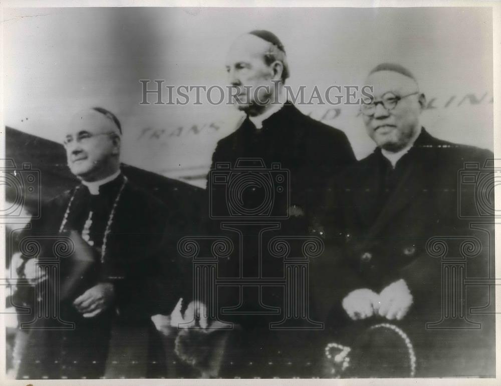 1946 Press Photo Catholic Prelates Francis Spellman And John Clennon - nea98313 - Historic Images