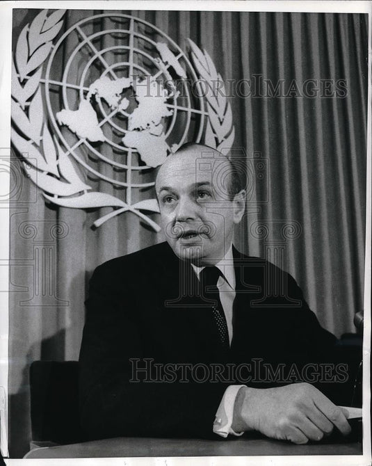 1970 Press Photo Israel's U.N. Ambassador Yosef Tekoah - neb19587 - Historic Images
