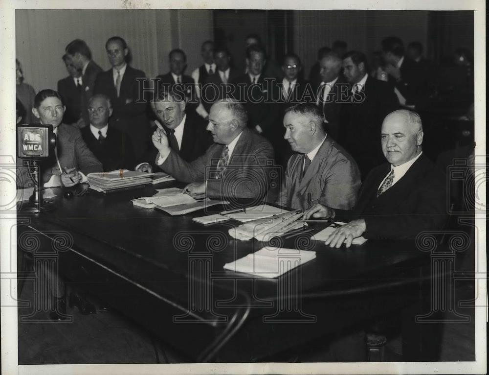 1934 Press Photo US Dept of Commerce Steamship Inspection Services Board Inquiry - Historic Images