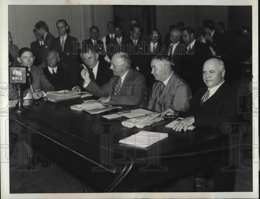 1934 Press Photo US Dept of Commerce Steamship Inspection Services Board Inquiry - Historic Images