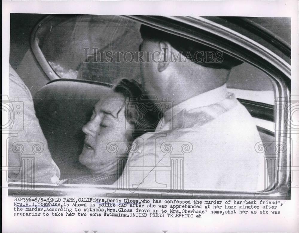 1954 Press Photo Mrs Doris Gloss Confessed to Murder - neb04212 - Historic Images