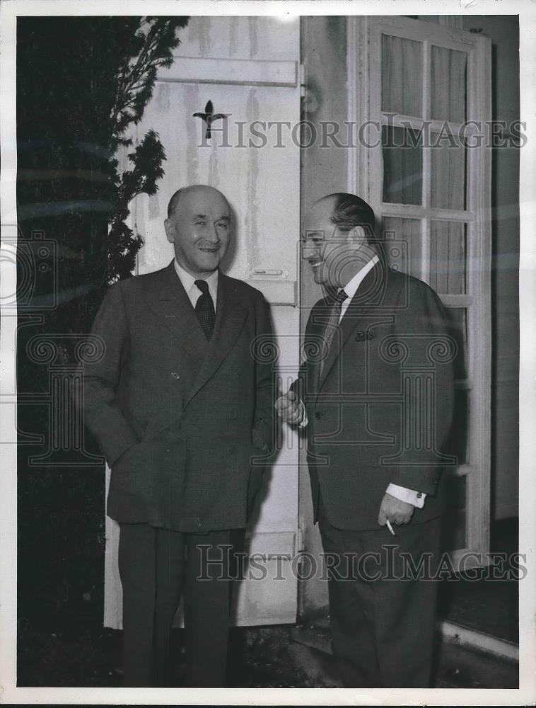 1962 Press Photo Jean Monnet David Scoenbrun CBS Mr. Europe and Common Market - Historic Images