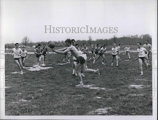 1958 Press Photo Mentor High School Speed Ball Athletes - neb12325 - Historic Images