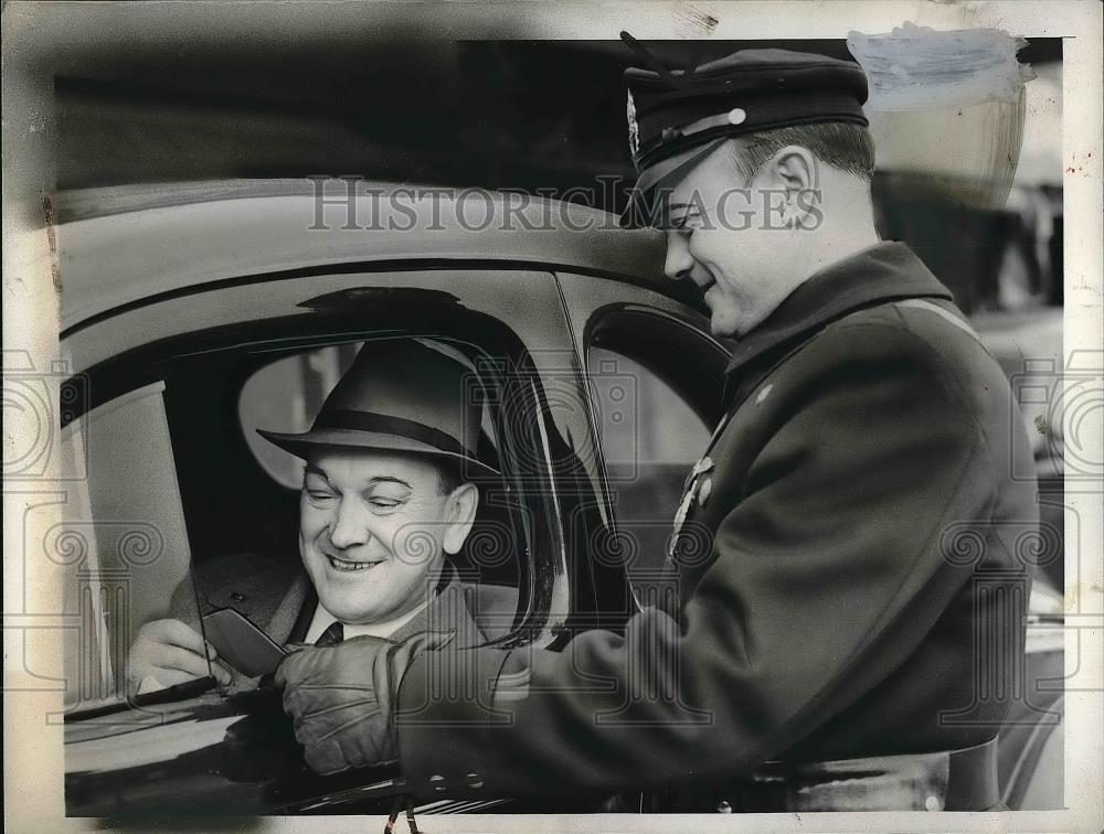 1939 Press Photo Officer A. J. Tuney, Stoneham Police - neb15042 - Historic Images