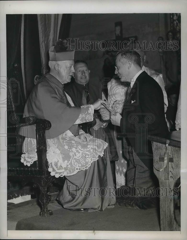 1947 Press Photo Justice Juvenal Marchisio and Most Reverend Thomas Malloy - Historic Images