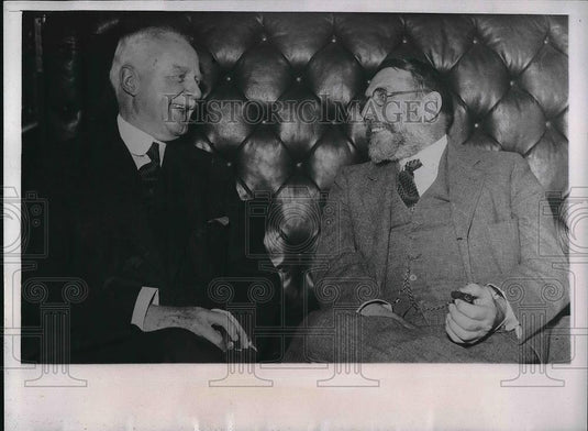 1935 Press Photo Manhattan Bank chair Stephen Baker & Arthur C James - nea99251 - Historic Images