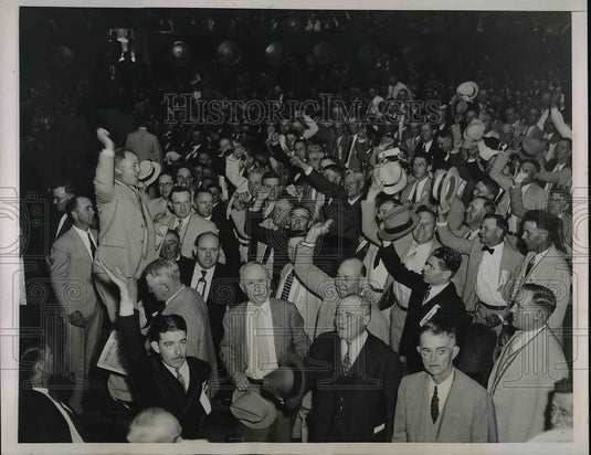 1935 Press Photo Washington D.C. New Deal Program Approval Political Group - Historic Images