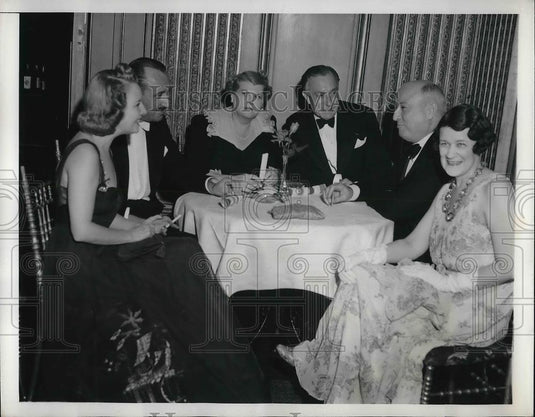 1941 Press Photo Mrs. Donald Tansill,Count Adelberg & Honorable James Farley - Historic Images