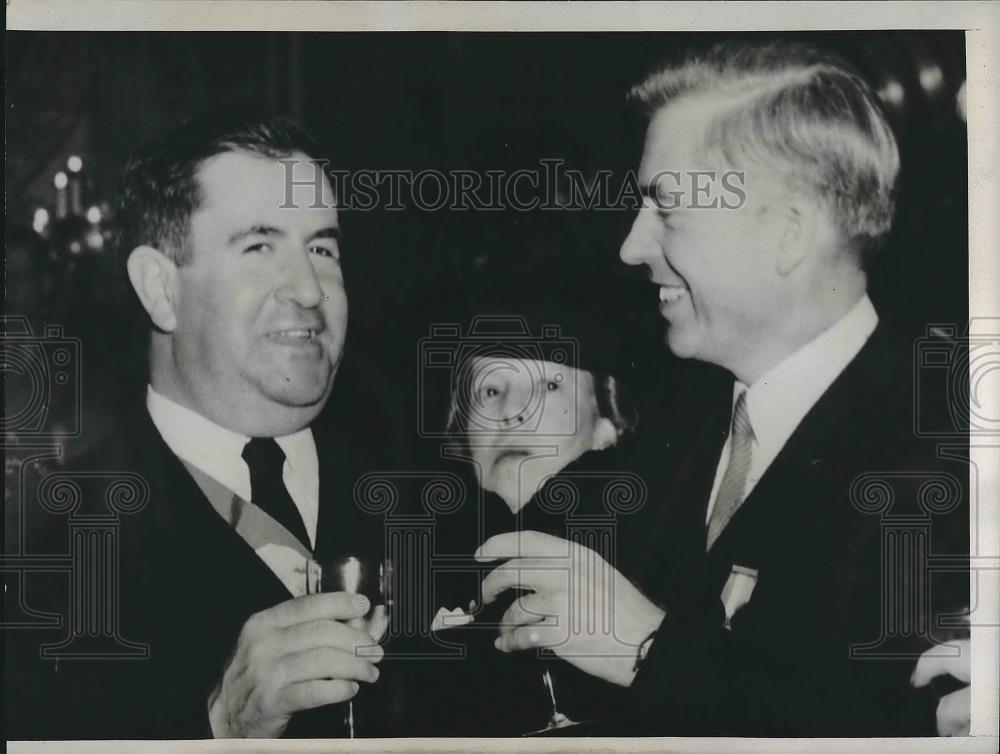 1940 Press Photo V.P-elect Henry Wallace &amp; Gen. Manuel Camacho of Mexico - Historic Images