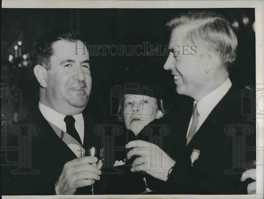 1940 Press Photo V.P-elect Henry Wallace & Gen. Manuel Camacho of Mexico - Historic Images