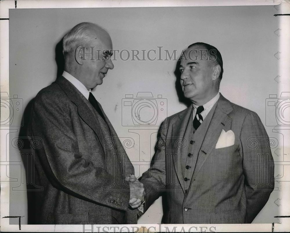 1950 Press Photo Philip Murray President CIO John Stephens VP U.S. Steel Corp. - Historic Images