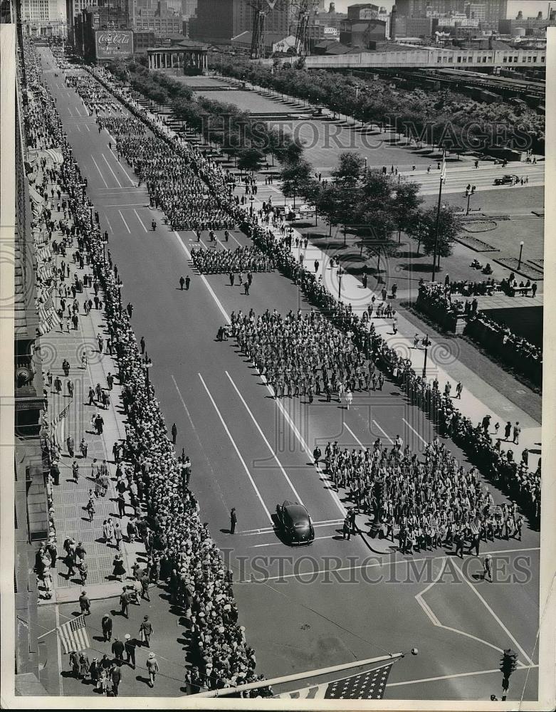 1942 Press Photo United Nations Day Parade in Chicago - neb15004 - Historic Images