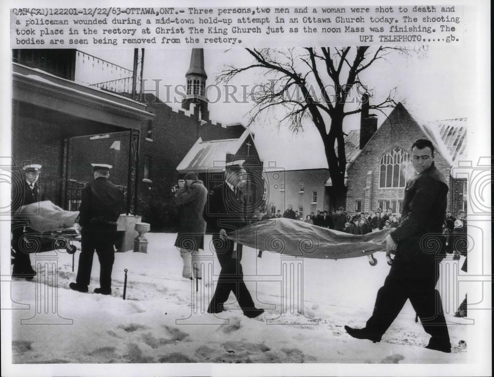 1963 Press Photo People Killed in Robbery at Christ the King Church - Historic Images