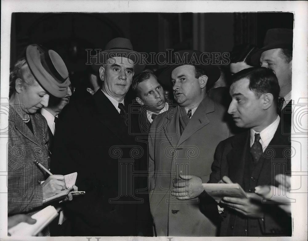 1946 Press Photo Philip Murray, CIO President, Michael Quill, TWU President - Historic Images