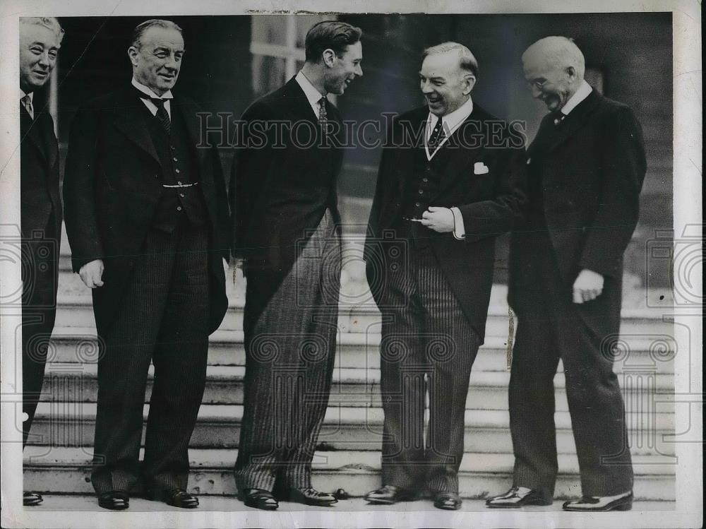 1937 Press Photo King George of England with Dominion Premiers - Historic Images