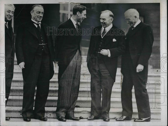 1937 Press Photo King George of England with Dominion Premiers - Historic Images