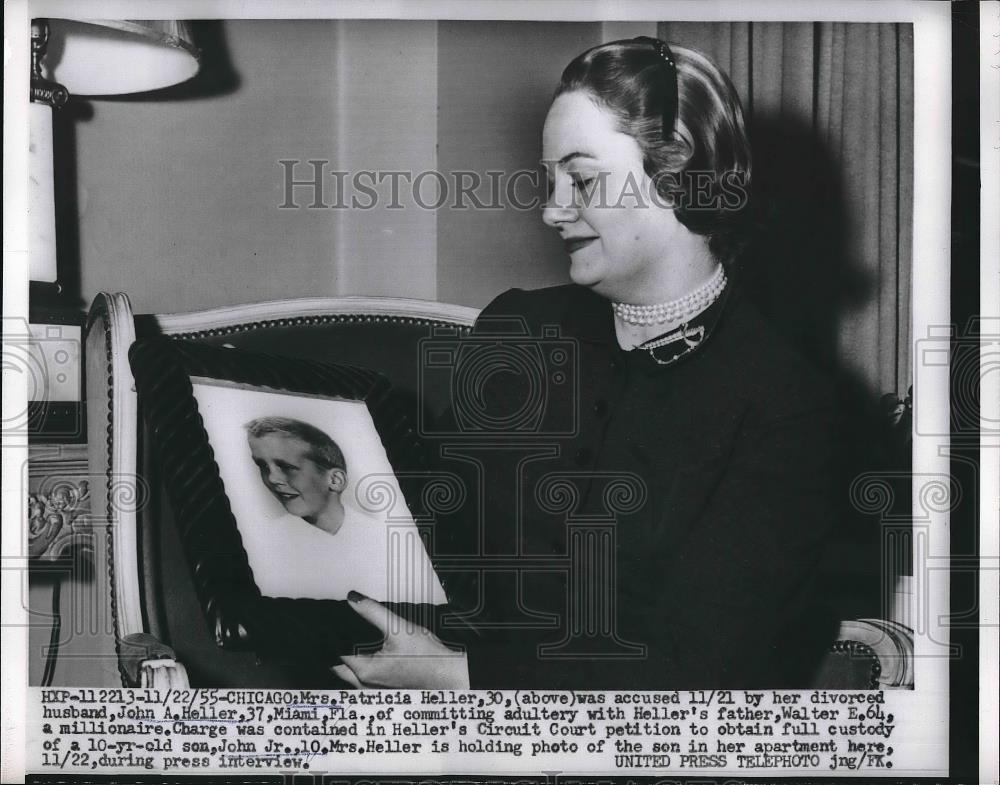 1955 Press Photo Mrs Patricia Heller Adultery Divorce Trial Miami Florida - Historic Images