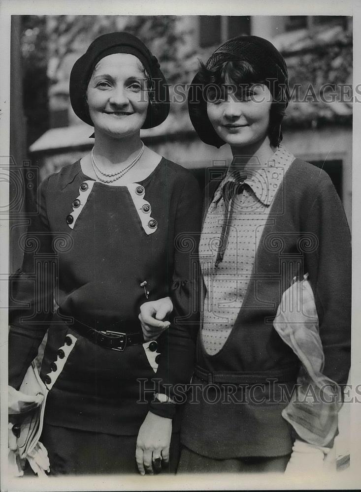 1934 Press Photo Mrs. Nettie Seeley, daughter Betty Clark Seeley - Historic Images