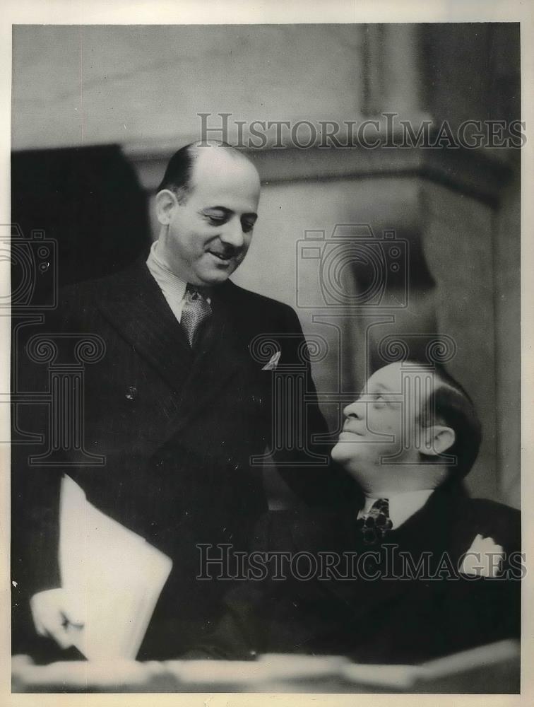 1936 Press Photo NY assemblyman Irwin Steingut &amp; Sen, Julius Berg - nea96325 - Historic Images