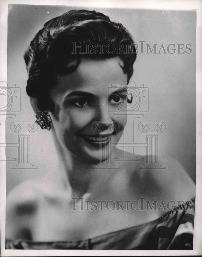 1955 Press Photo Sally Jane Norman Akron Ohio Miss Summit County Model - Historic Images