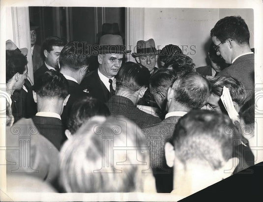 1937 Press Photo Philip Murray Cio Peace Delegations - Historic Images
