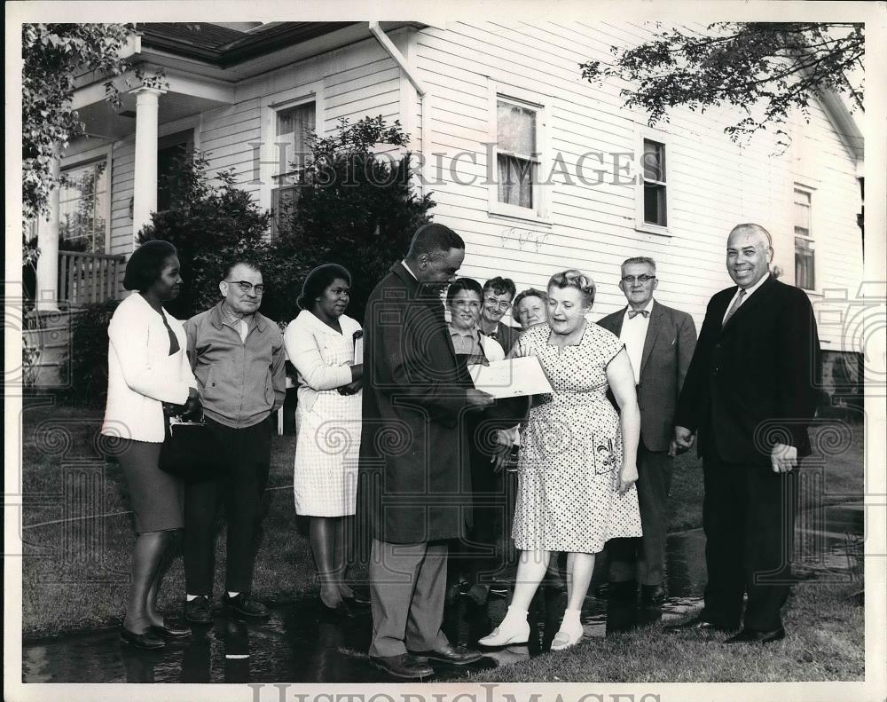 1955 Press Photo Horiculture Club of Audobon Junior High Mrs. Elizabeth Zabolai - Historic Images