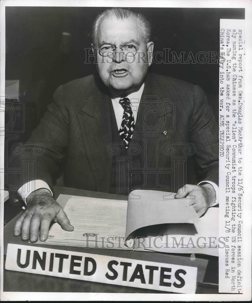 Ambassador Warren Austin Chief U.S. Delegaton Security Council 1950 ...