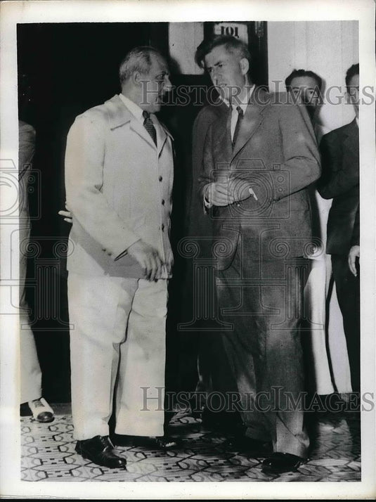 1943 Press Photo Vice President Henry Wallace & Ricardo De La Guardia - Historic Images