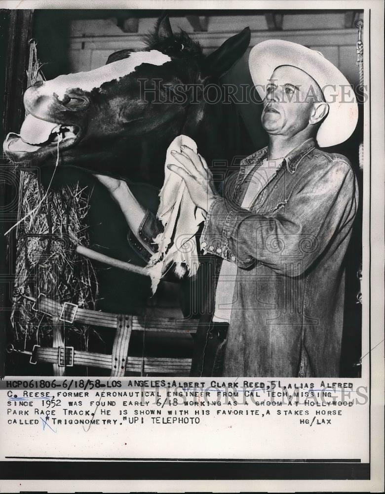 1958 Press Photo Albert C. Reed, 51, former Aeronautical Engineer, was missing - Historic Images