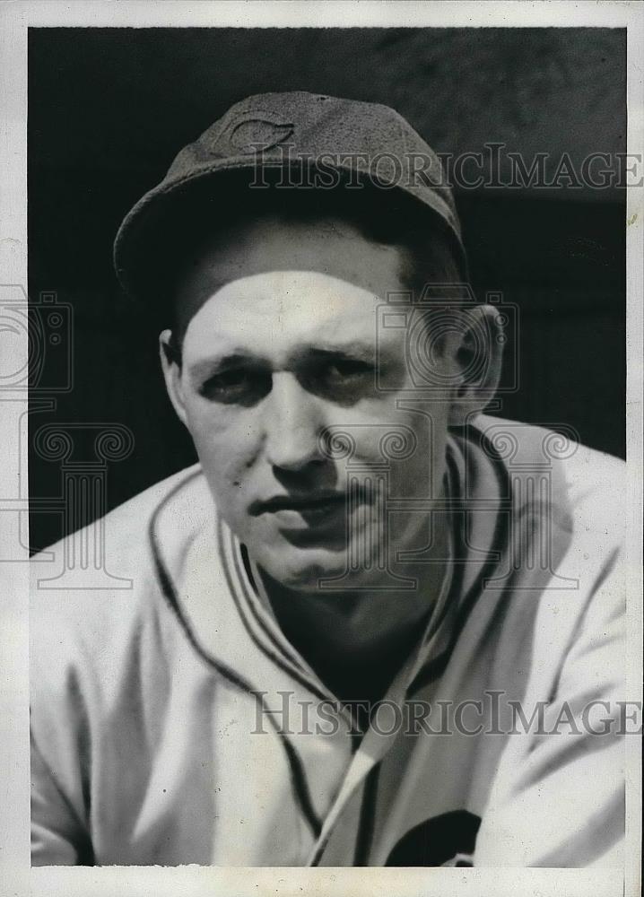 1935 Press Photo Johnny Gill Outfielder Chicago Cubs MLB Baseball Player Team - Historic Images