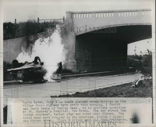 1948 Press Photo 3 Died in Car Accisent North Haven - Historic Images
