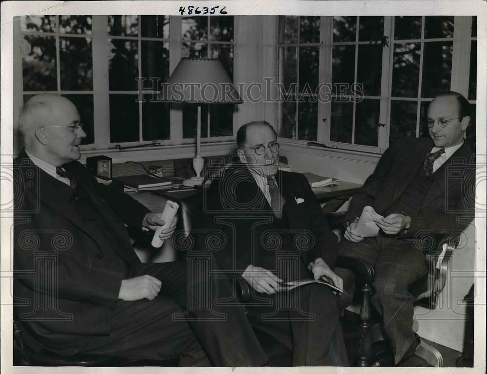 1939 Press Photo James P. Pope, H.A. Morgan, David E. Lilienthal, TVA Meeting - Historic Images