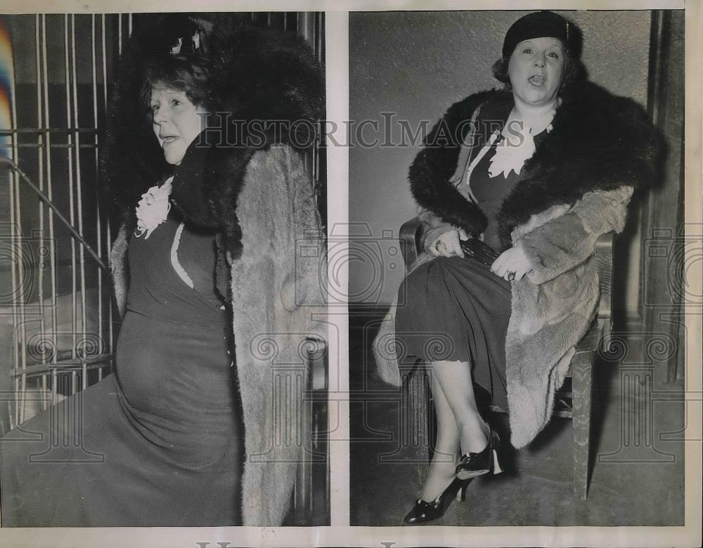 1937 Press Photo Mrs. Lapsley Wyatt, arrested for horsewhipping Judge McElroy - Historic Images