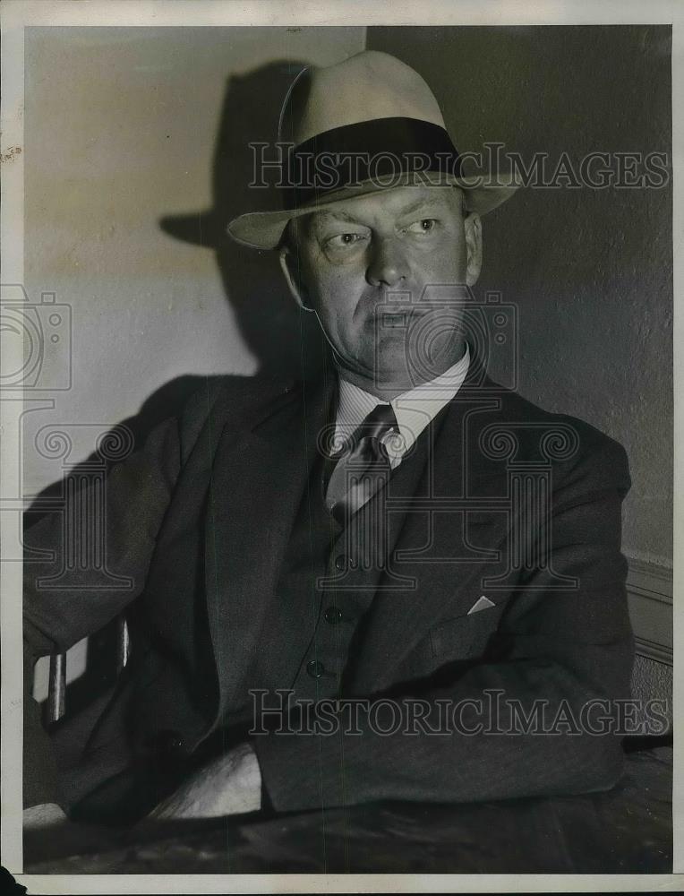 1934 Press Photo Millard Hickman, Held in Brutal Slaying of Louise Jeppeson - Historic Images