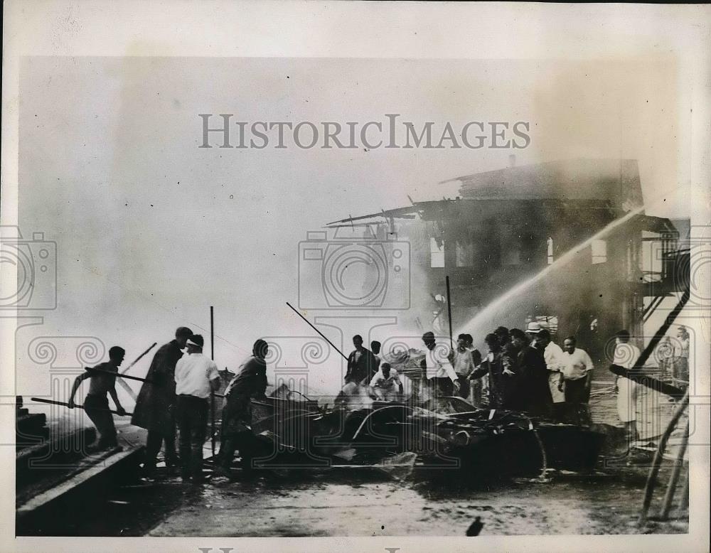 1934 Press Photo Bus passengers killed fell into Embankment - Historic Images