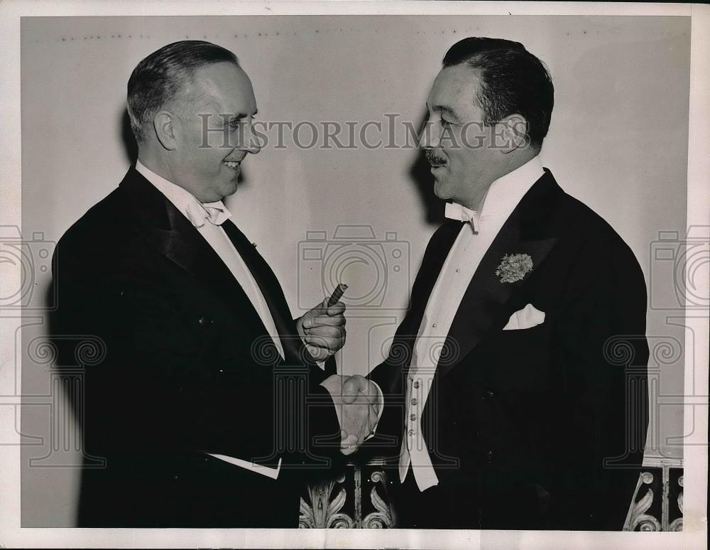 1936 Press Photo Francois de Tessan, French Under Secretary of State, G. Whalen - Historic Images