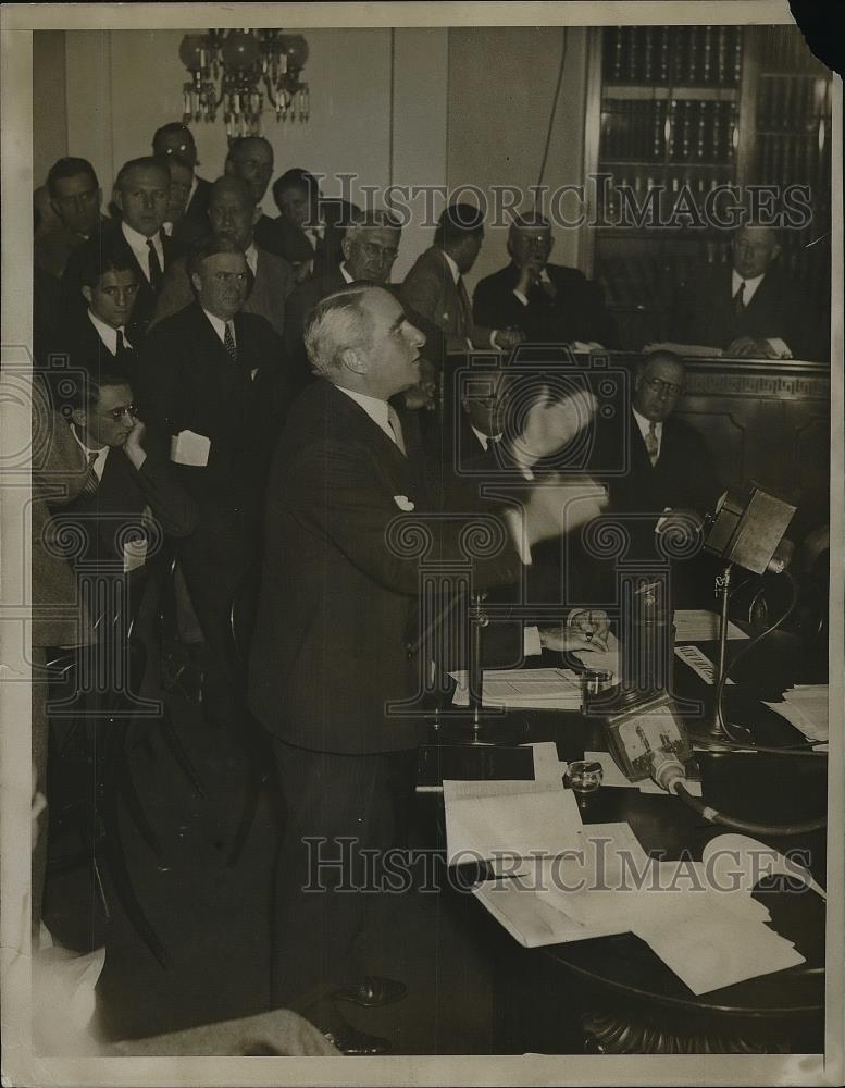 1932 Press Photo Ogden L. Mills, Secretary of Treasury - Historic Images