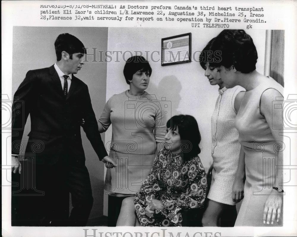 1968 Press Photo Eli Zaor&#39;s Children Lawrence, Augustine, Micheline, Florence - Historic Images