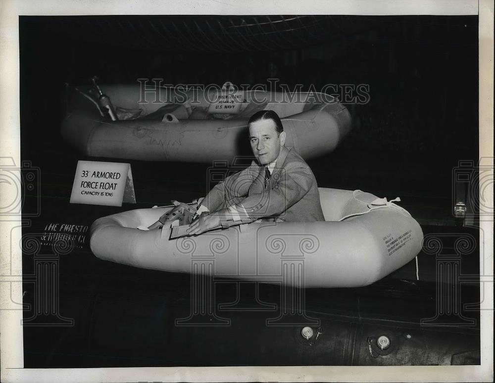 1944 Press Photo Harvey Firestone President Of Firestone Tire And Rubber Co - Historic Images