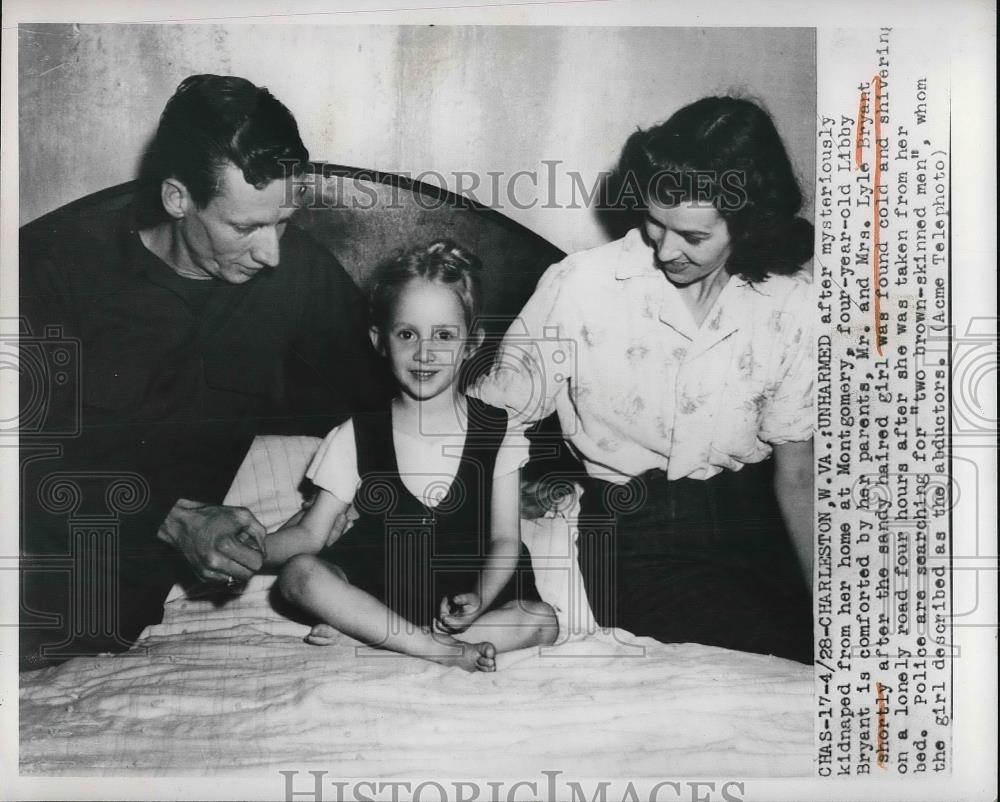 1950 Press Photo Mr. and Mrs. Lyle Bryant, Libby Bryant, 4 - Historic Images