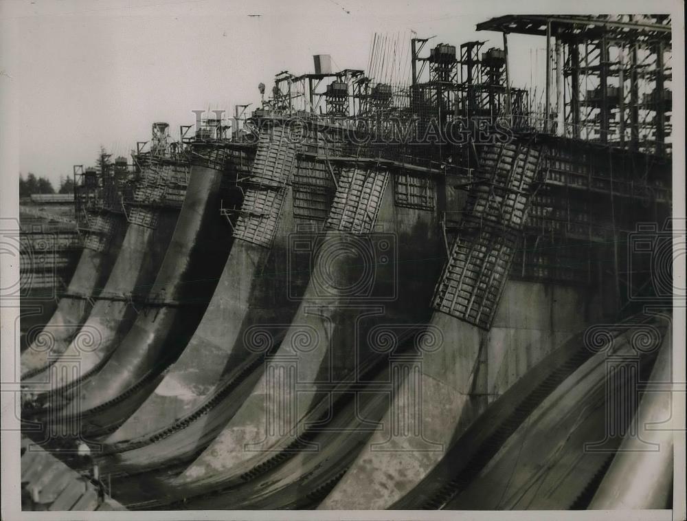 1937 Press Photo Bonneville Dam stops migrating fish - Historic Images