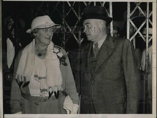 1936 Press Photo Mrs. Joseph Flynn & J. Francis Smith, Democratic Convention - Historic Images