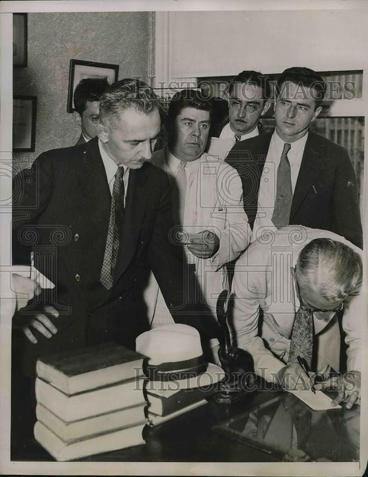 1936 Press Photo John S. Farnsworth, Former Navy Officer Arrested for Spying - Historic Images