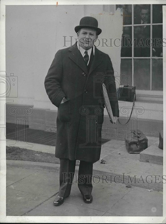 1933 Press Photo Governor David Scholz Of Florida Leaves White House - Historic Images