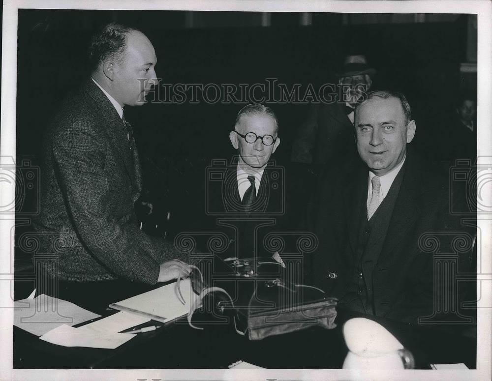 1934 Press Photo Defense Attorney W. Marshall King &amp; W.W. Butzner, Edward Bell - Historic Images