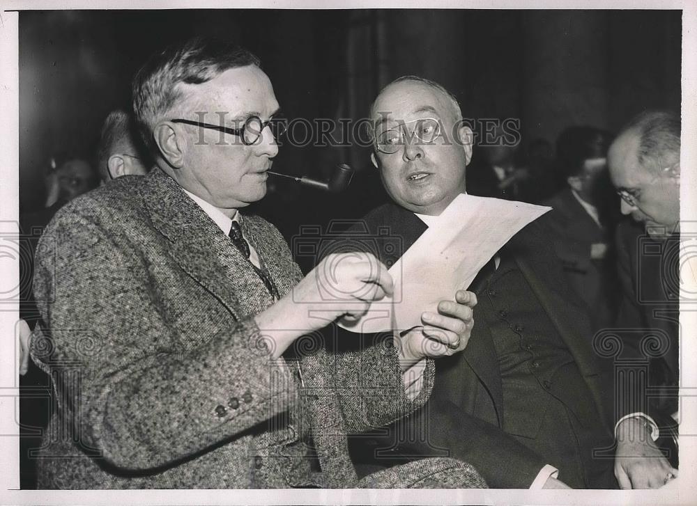 1938 Press Photo Robert Lund, Walter Wisenberger, Nat. Assoc. of Manufacturers - Historic Images