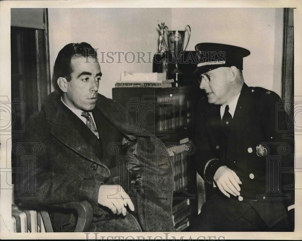 1939 Press Photo Gaylord Donald Joy, 33, Police Chief Maurice Moweric - Historic Images