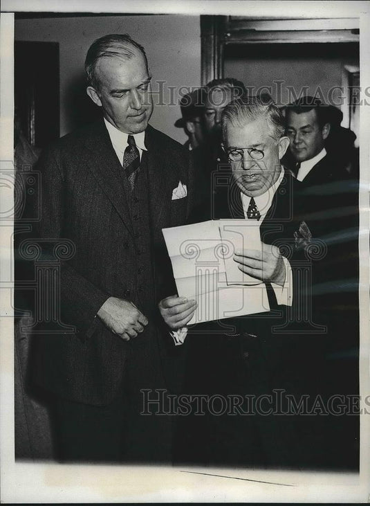 1934 Press Photo William P. MacCracken, Chesley Jurney - neb18039 - Historic Images