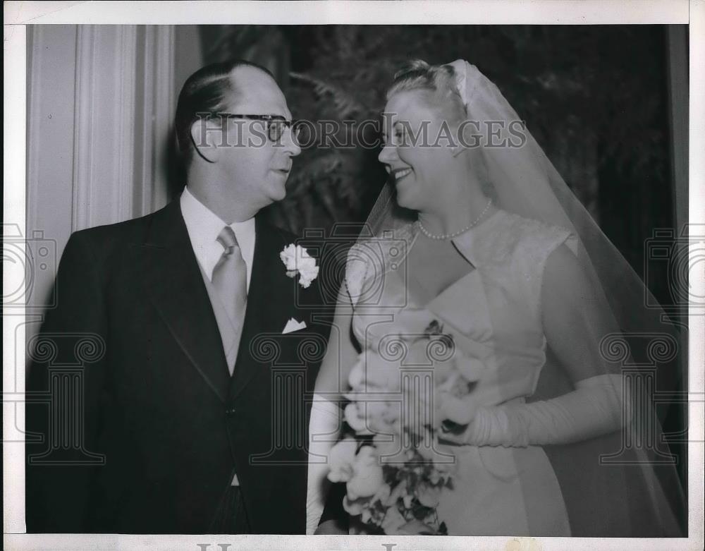 1953 Press Photo Firner Commissioner Gordon Dean Marrying Mary Gore - Historic Images